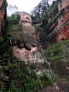 The Leshan Giant Buddha stone carve in Sichuan province in China Royalty Free Stock Photo