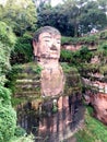 The Leshan Giant Buddha stone carve in Sichuan province in China