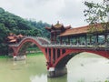 Leshan Haoshang bridge Royalty Free Stock Photo