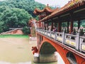 Leshan Haoshang bridge Royalty Free Stock Photo