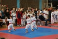Leskovac, Serbia Srbija November 25 INTERNATIONAL KARATE IPPON OPEN 2018 : Karate boys sports competitions in sport hall