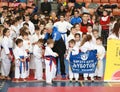 Leskovac, Serbia Srbija November 25 INTERNATIONAL KARATE IPPON OPEN 2018 : Karate kids sports competitions in sport hall