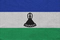 Lesotho flag printed on a polyester nylon sportswear mesh fabric