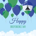 Lesotho Independence Day Flat Greeting Card.