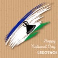 Lesotho Independence Day Patriotic Design.