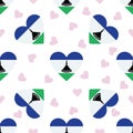 Lesotho independence day seamless pattern.