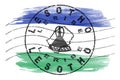 Lesotho Leribe Seal Map Design Royalty Free Stock Photo