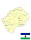 Lesotho map - cdr format Royalty Free Stock Photo