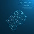 Lesotho network map.