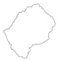 Lesotho outline map