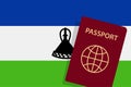Lesotho Passport. Lesotho Flag Background. Vector illustration