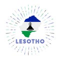 Lesotho sunburst badge.