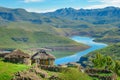 Lesotho traditional hut house homes Royalty Free Stock Photo