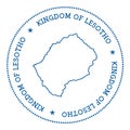 Lesotho vector map sticker.