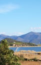 Lesser Prespa Lake and island of Agios Achilios