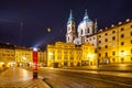 Lesser Town in Prague by night Royalty Free Stock Photo