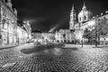 Lesser Town in Prague by night Royalty Free Stock Photo