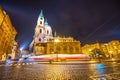 Lesser Town in Prague by night Royalty Free Stock Photo