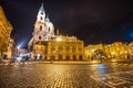 Lesser Town in Prague by night Royalty Free Stock Photo