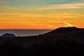 Lessinia plateau and Padan plain at sunset - Veneto Italy