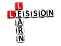 Lesson Learn. White and Red 3D Crossword Puzzle Royalty Free Stock Photo
