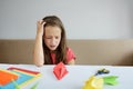 Lesson of origami Royalty Free Stock Photo