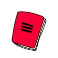 Lesson pencil notebook icon. Flat illustration of lesson pencil notebook vector icon for web design