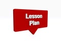 lesson plan speech ballon on white Royalty Free Stock Photo