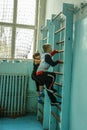 Lesson in primary school in the Kaluga region (Russia).