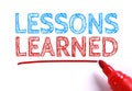 Lessons learned