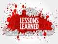 Lessons Learned word cloud Royalty Free Stock Photo