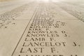 Lest we forget - Remembrance Menin gate with names of diseased soldiers of the first World War WOI at Ypres Belgium Royalty Free Stock Photo