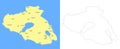 Lesvos island map - cdr format