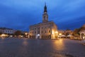Leszno City hall at evening Royalty Free Stock Photo