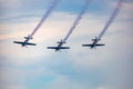 Antidotum Airshow Leszno 2023 and acrobatic shows full of smoke of The Royal Jordanian Falcons team