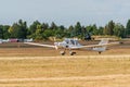 Leszno, Poland - June, 17, 2022: Antidotum Airshow Leszno, Aerosparx Display Team, Grob 109b single prop aircraft.