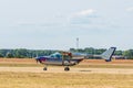 Leszno, Poland - June, 17, 2022: Antidotum Airshow Leszno, Cessna 337D Super Skymaster, twin engine aircraft for civil use.