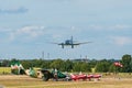 Leszno, Poland - June, 17, 2022: Antidotum Airshow Leszno, Lisunov Li-2t transport plane from World War II.