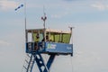 Leszno, Poland - June, 17, 2022: Antidotum Airshow Leszno, a mobile air traffic control tower set up at the airport