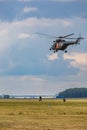 Antidotum Airshow Leszno 2023 and show of flying helicopter and planes alone and in a group