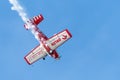 Leszno, Poland - June, 17, 2022: Antidotum Airshow Leszno, Zelazny Aerobatic Team, Zlin 50LS. The pilot performs acrobatics
