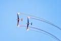 Leszno, Poland - June, 19, 2021: Red Bull The Blanix Team, Glider Night Show at the Antidotum Airshow Leszno Royalty Free Stock Photo