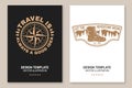 Let the adventure begin. Travel is always a good idea. Vector illustration Flyer, brochure, banner, poster design with Royalty Free Stock Photo