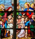 Let the Children come to Me - Stained Glass Royalty Free Stock Photo