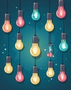 Vibrant Vector Light Bulbs - Illuminate Your Space!