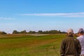 A glider aircraft airborne at Blair municipal airport near Omaha Nebraska