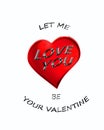 Valentine Heart - Love You Royalty Free Stock Photo