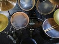 Image of black collored drumset from music room