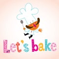 Let's bake decorative type with chef character