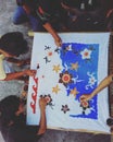 Let's Coloring Batik Royalty Free Stock Photo